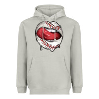 Moon Dust sports lips baseball Heavyweight Hoodie - texasbilliewilder