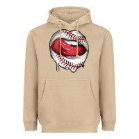 Mushroom sports lips baseball Heavyweight Hoodie - texasbilliewilder