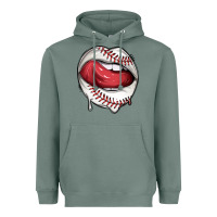Sage sports lips baseball Heavyweight Hoodie - texasbilliewilder