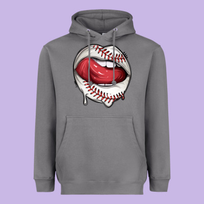 Heavyweight Hoodie sports lips baseball
