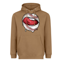 Toasted Coconut sports lips baseball Heavyweight Hoodie - texasbilliewilder
