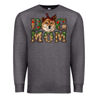 Charcoal Heather dog mom shiba inu Premium Sweatshirt - RanaPortraitStore