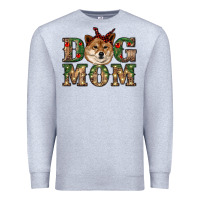 Heather Grey dog mom shiba inu Premium Sweatshirt - RanaPortraitStore