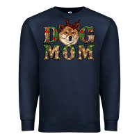 Navy dog mom shiba inu Premium Sweatshirt - RanaPortraitStore
