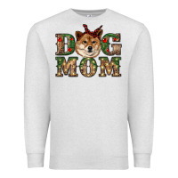 Oatmeal Heather dog mom shiba inu Premium Sweatshirt - RanaPortraitStore