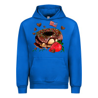 Cobalt donut strawberry and usa flag Urban Hoodie - AdoDesignShop