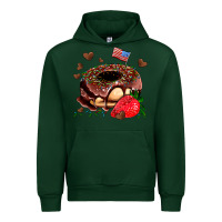 Forest Green donut strawberry and usa flag Urban Hoodie - AdoDesignShop