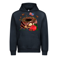 Navy donut strawberry and usa flag Urban Hoodie - AdoDesignShop