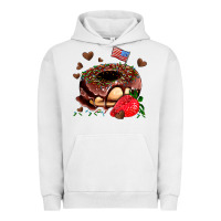 Pigment Lunar Rock donut strawberry and usa flag Urban Hoodie - AdoDesignShop