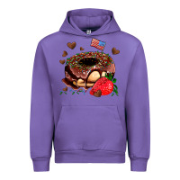 Tulip donut strawberry and usa flag Urban Hoodie - AdoDesignShop