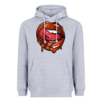 Heather Grey sports lips basketball Heavyweight Hoodie - texasbilliewilder