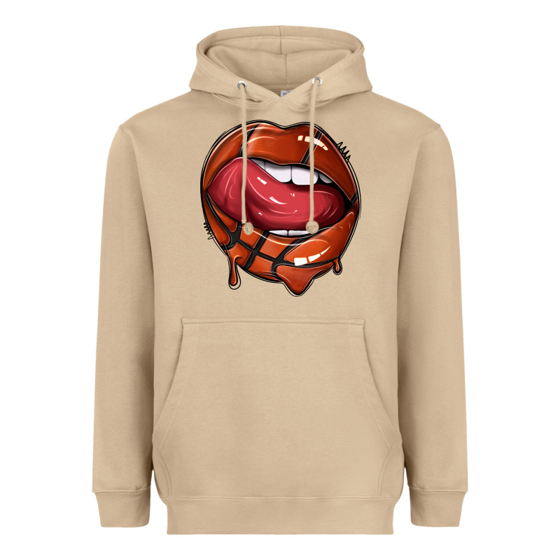 Sports Lips Basketball Heavyweight Hoodie by texasbilliewilder | Teevron