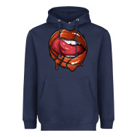 Navy sports lips basketball Heavyweight Hoodie - texasbilliewilder