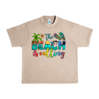 French Oak the beach is calling Urban Heavy Tee - Artiststas