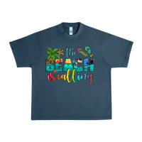 Midnight Navy the beach is calling Urban Heavy Tee - Artiststas