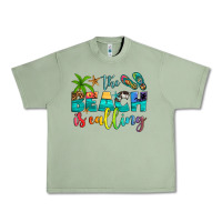 Oil Green the beach is calling Urban Heavy Tee - Artiststas