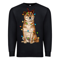 Black christmas lights shiba inu Premium Sweatshirt - RanaPortraitStore
