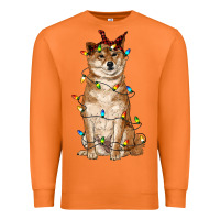 Carrot christmas lights shiba inu Premium Sweatshirt - RanaPortraitStore