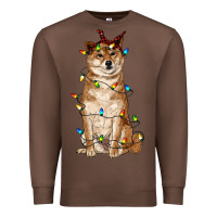 Chestnut christmas lights shiba inu Premium Sweatshirt - RanaPortraitStore