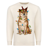Sandshell christmas lights shiba inu Premium Sweatshirt - RanaPortraitStore
