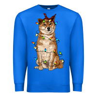 True Royal christmas lights shiba inu Premium Sweatshirt - RanaPortraitStore