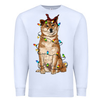 White christmas lights shiba inu Premium Sweatshirt - RanaPortraitStore