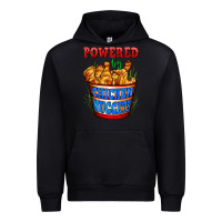 Black powered by chicken nuggets Urban Hoodie - AdoDesignShop