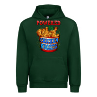 Forest Green powered by chicken nuggets Urban Hoodie - AdoDesignShop