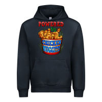 Navy powered by chicken nuggets Urban Hoodie - AdoDesignShop