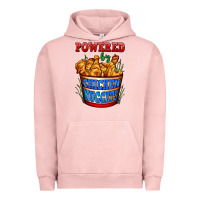 Pigment Salmon powered by chicken nuggets Urban Hoodie - AdoDesignShop