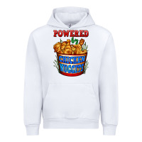 White powered by chicken nuggets Urban Hoodie - AdoDesignShop