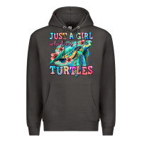 Smoke just a girl who loves turtles Premium Hoodie - Jasminsmagicworld