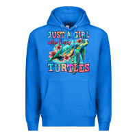 True Royal just a girl who loves turtles Premium Hoodie - Jasminsmagicworld