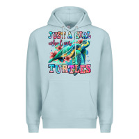 Blue Mist just a girl who loves turtles Premium Hoodie - Jasminsmagicworld