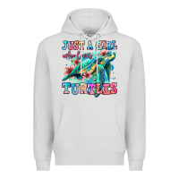 Dove Grey just a girl who loves turtles Premium Hoodie - Jasminsmagicworld