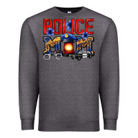 Charcoal Heather police mom Premium Sweatshirt - Zillion Design Studio