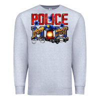 Heather Grey police mom Premium Sweatshirt - Zillion Design Studio