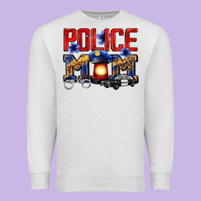 Police Mom Premium Sweatshirt Designed By Zillion Design Studio