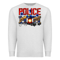 Oatmeal Heather police mom Premium Sweatshirt - Zillion Design Studio