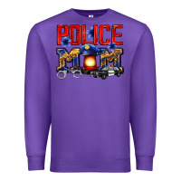 Purple police mom Premium Sweatshirt - Zillion Design Studio