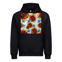 Black patriotic sunflowers and stars Urban Hoodie - BundleAndBundleShop