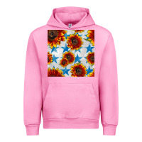 Fuchsia Pink patriotic sunflowers and stars Urban Hoodie - BundleAndBundleShop