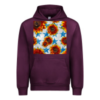 Mauve Wine patriotic sunflowers and stars Urban Hoodie - BundleAndBundleShop