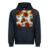 Navy patriotic sunflowers and stars Urban Hoodie - BundleAndBundleShop