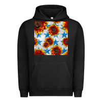 Pigment Black patriotic sunflowers and stars Urban Hoodie - BundleAndBundleShop