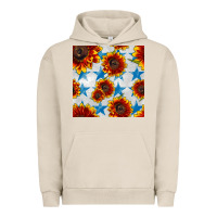 Pigment French Oak patriotic sunflowers and stars Urban Hoodie - BundleAndBundleShop
