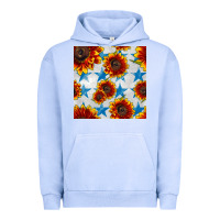 Pigment Grape Ice patriotic sunflowers and stars Urban Hoodie - BundleAndBundleShop