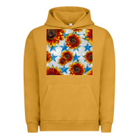 Pigment Peanut Butter patriotic sunflowers and stars Urban Hoodie - BundleAndBundleShop