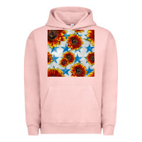 Pigment Salmon patriotic sunflowers and stars Urban Hoodie - BundleAndBundleShop