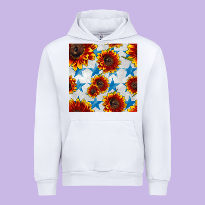Patriotic Sunflowers And Stars Urban Hoodie Designed By Bundleandbundleshop